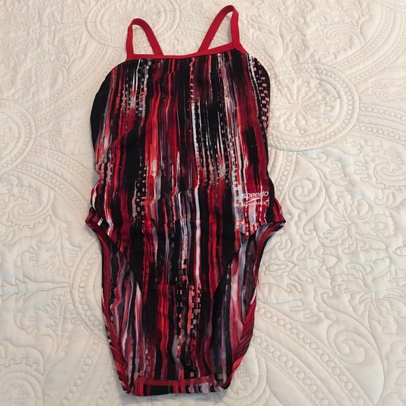 Speedo Women's Toxic Tie Dye Flyback Endurance Swimsuit Size 30
